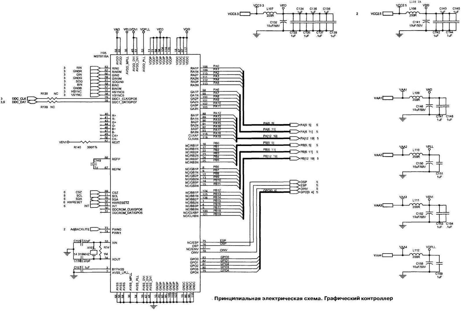 Графический микроконтроллер монитора belinia 101705