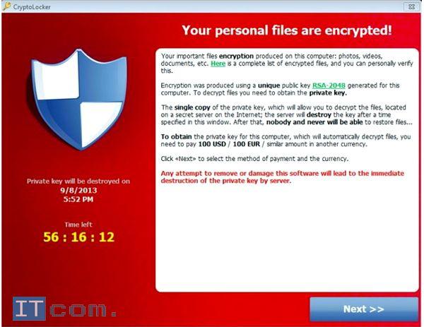 Вирус CryptoLocker. Как его удалить и не подцепить? Вирус CryptoLocker