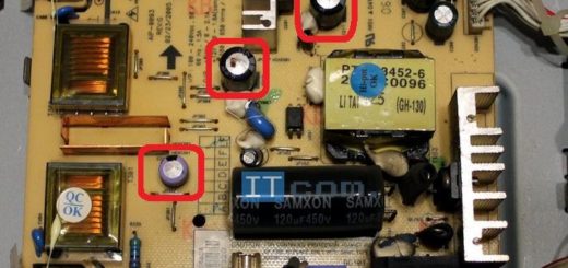 вздутые конденсаторы в мониторе