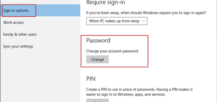 изменить пароль