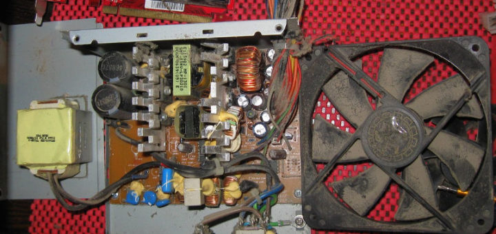 вздувание конденсатора в блоке питания