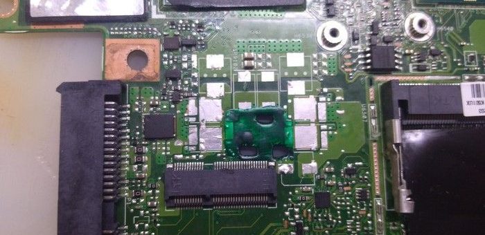 Ноутбук Asus K501UX залитый молоком