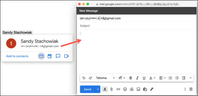 в Gmail из Google Docs