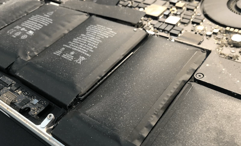 вздутая батарея macbook
