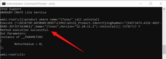 Как удалить программу в Windows 10 из командной строки CMD